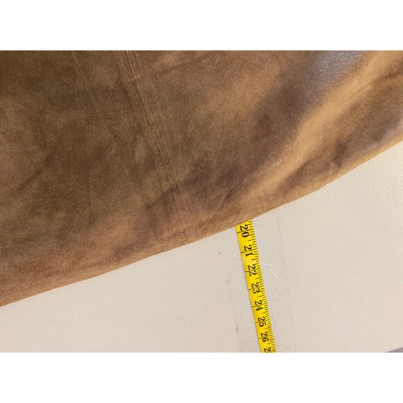 Jones Wear Tan Leather Midi Skirt Size 10 - Picture 6 of 7